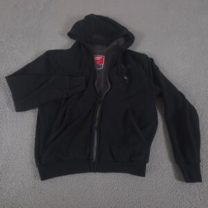 Milwaukee Jacket Mens M Black M12 Heated Gear Waffle Lined Full Zip Hoodie